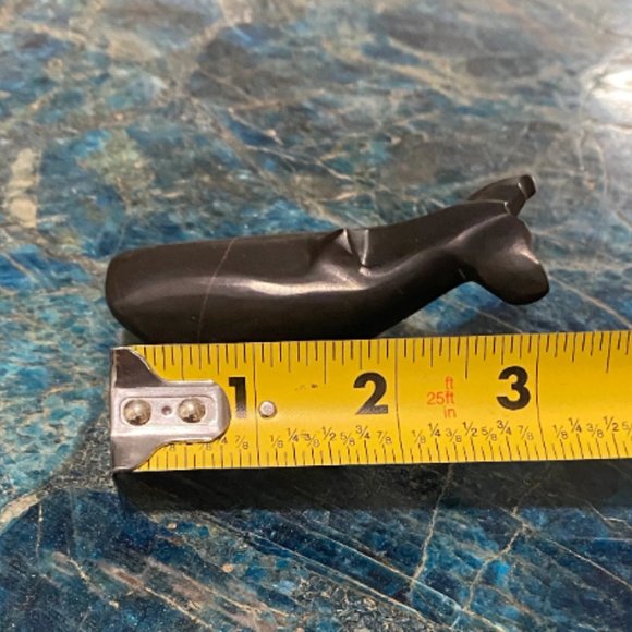 Black Marble Whale Carving, Hand Carved Whale, Ocean Decor, Beach House Decor - Picture 4 of 5